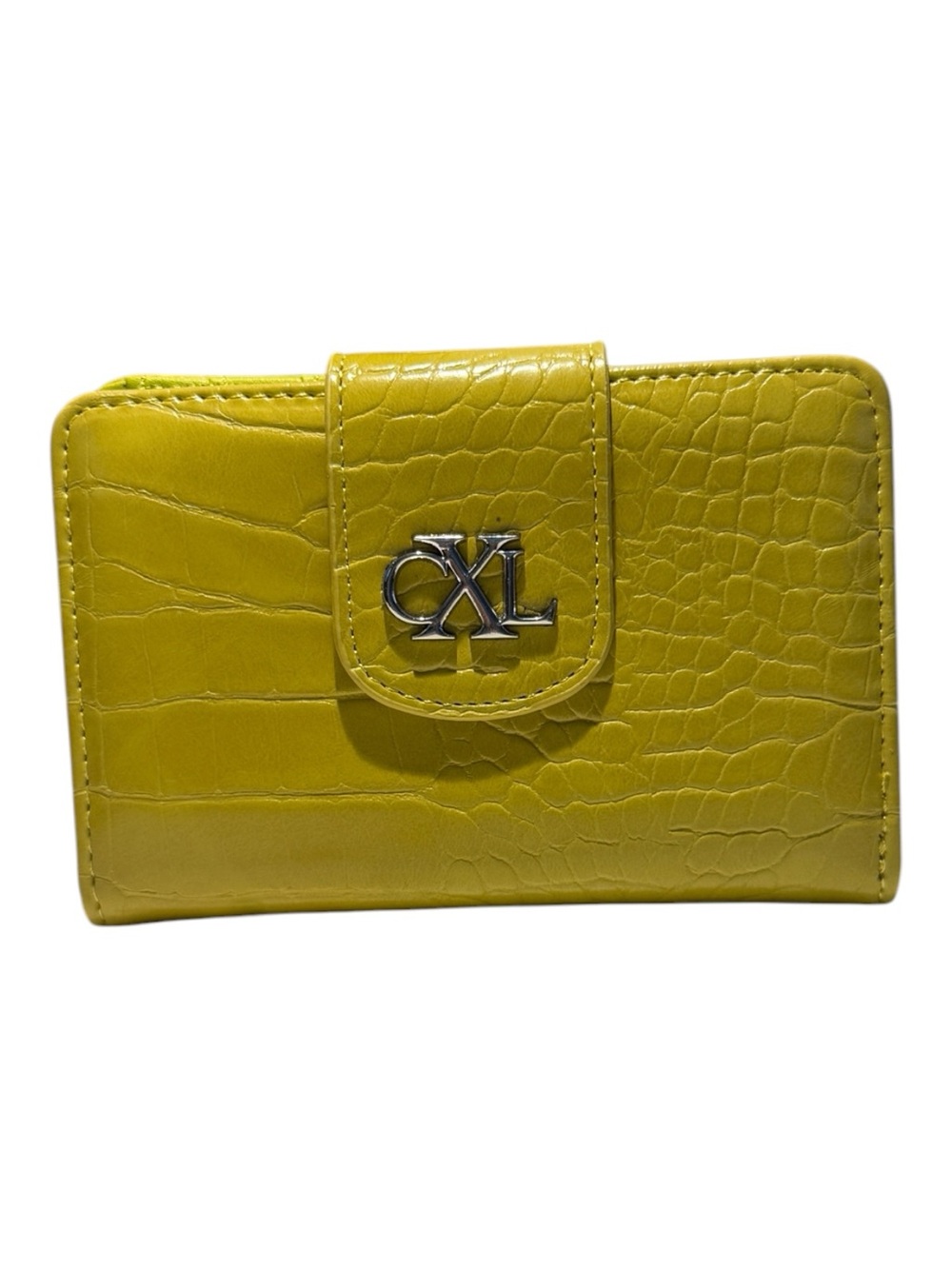 Christian Lacroix Forestis Croco Bi-Fold Wallet Moss NWT